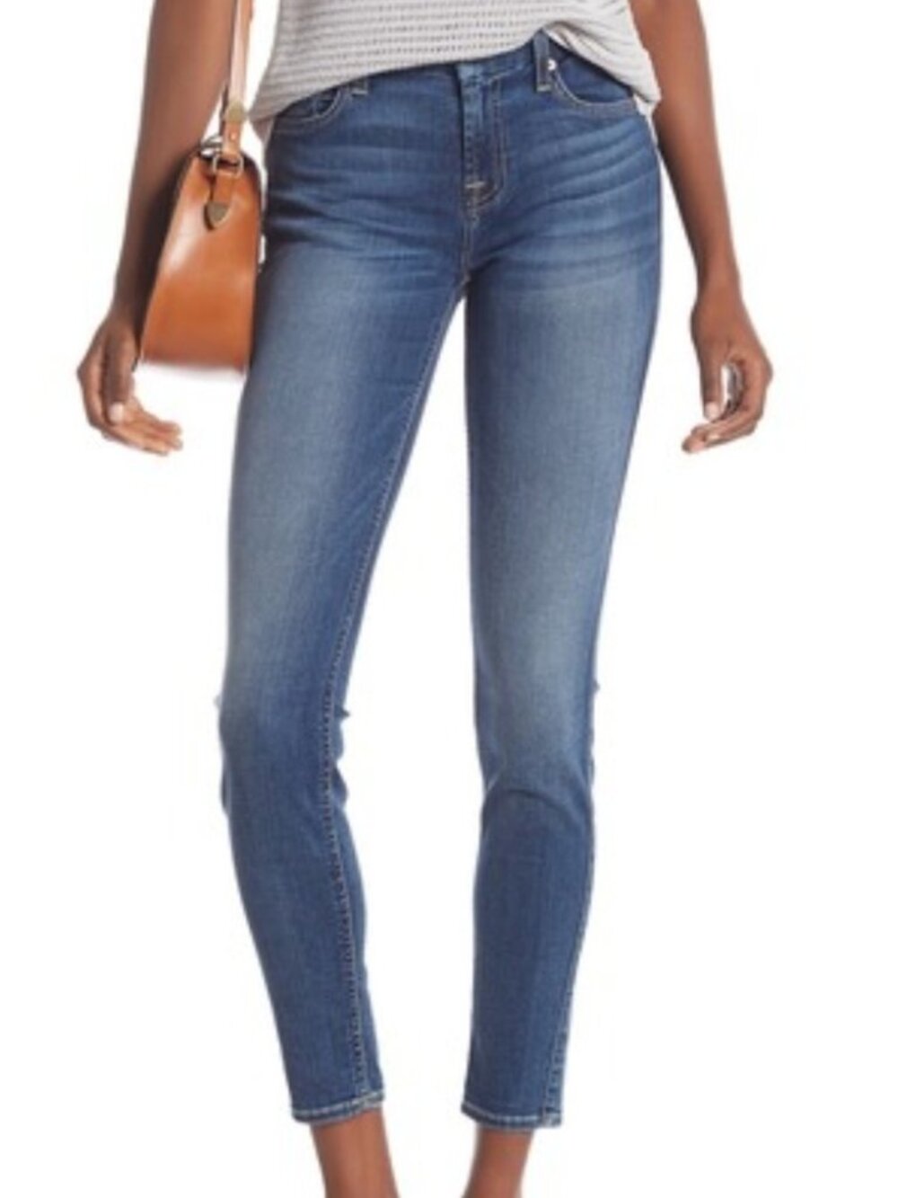 7 For All Mankind Gwenevere Ankle Skinny Jeans Medium Wash Size 29